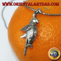 Pendentif en argent Perroquet mobile bouge les ailes et le cou