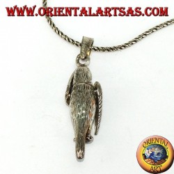 Pendentif en argent Perroquet mobile bouge les ailes et le cou