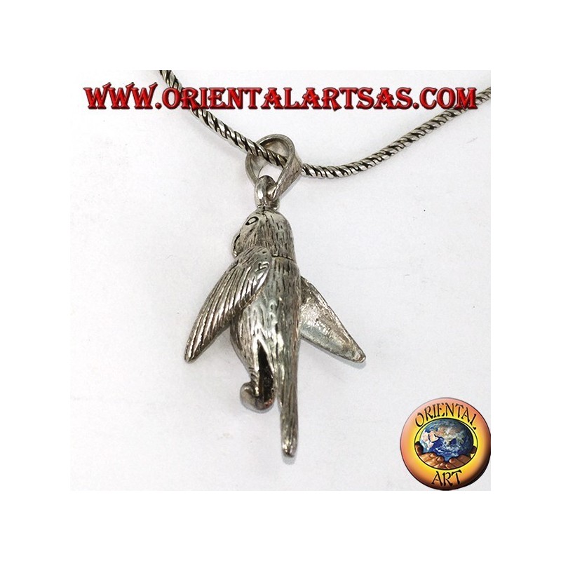 Ciondolo in argento Pappagallo mobile muove ali e collo