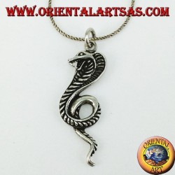 Pendentif en argent, serpent royal cobra (grand)