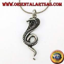 Pendentif en argent, serpent royal cobra (grand)