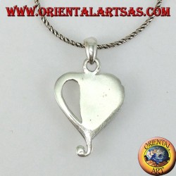 Pendentif coeur en argent avec nacre