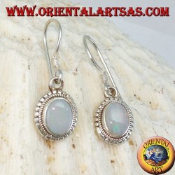 Boucles d'oreilles en argent avec opale