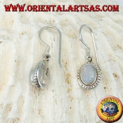 Boucles d'oreilles en argent avec opale