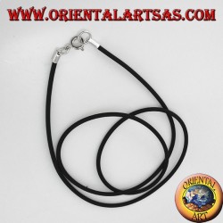 Rubber necklace with analaergic metal hook