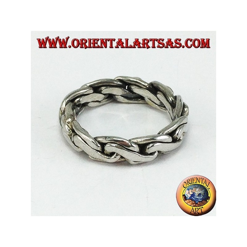 Silberring mit einer byzantinischen Kette