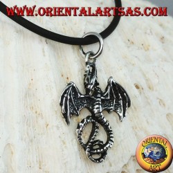 Colgante de plata, basilisco dragón celta (medio)