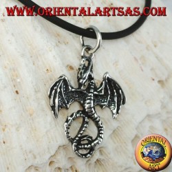 Silberner Anhänger, keltischer Drachenbasilisk (medium)