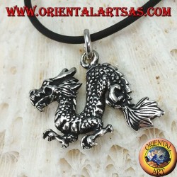 Silver pendant, Chinese dragon (medium)