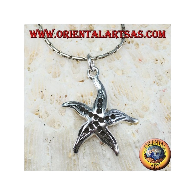 Ciondolo stella marina in argento