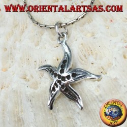 Pendentif en argent, étoile de mer