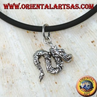 Small Chinese dragon pendant in silver