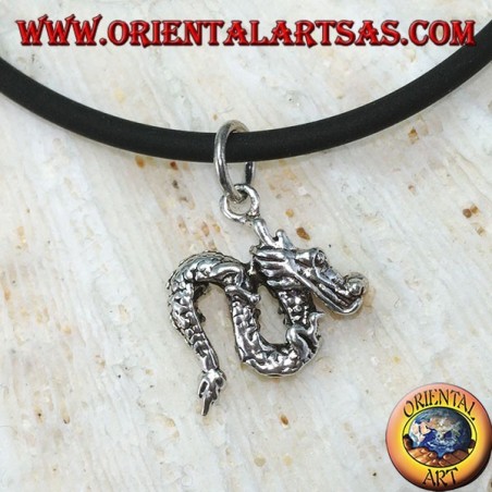 Ciondolo drago cinese piccolo in argento 