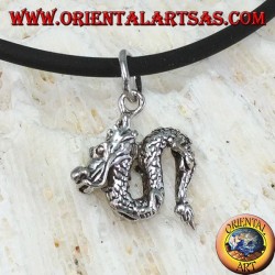 Pequeño dragón chino colgante en plata
