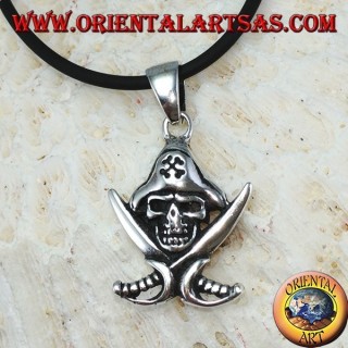 Piratenschädel Silber Anhänger