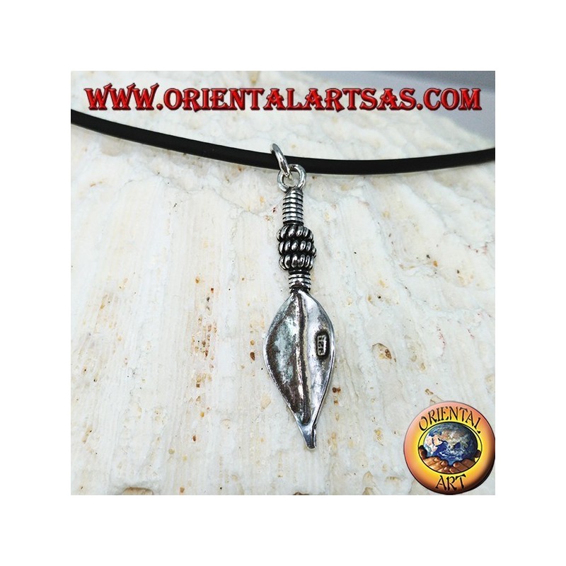 Symbole de purification de pendentif plume argent