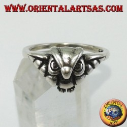 Petite bague en argent avec hibou