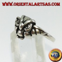 Small silver ring with owl