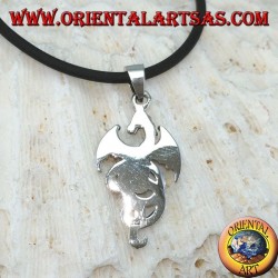 Colgante de plata, basilisco de dragón celta (pequeño)