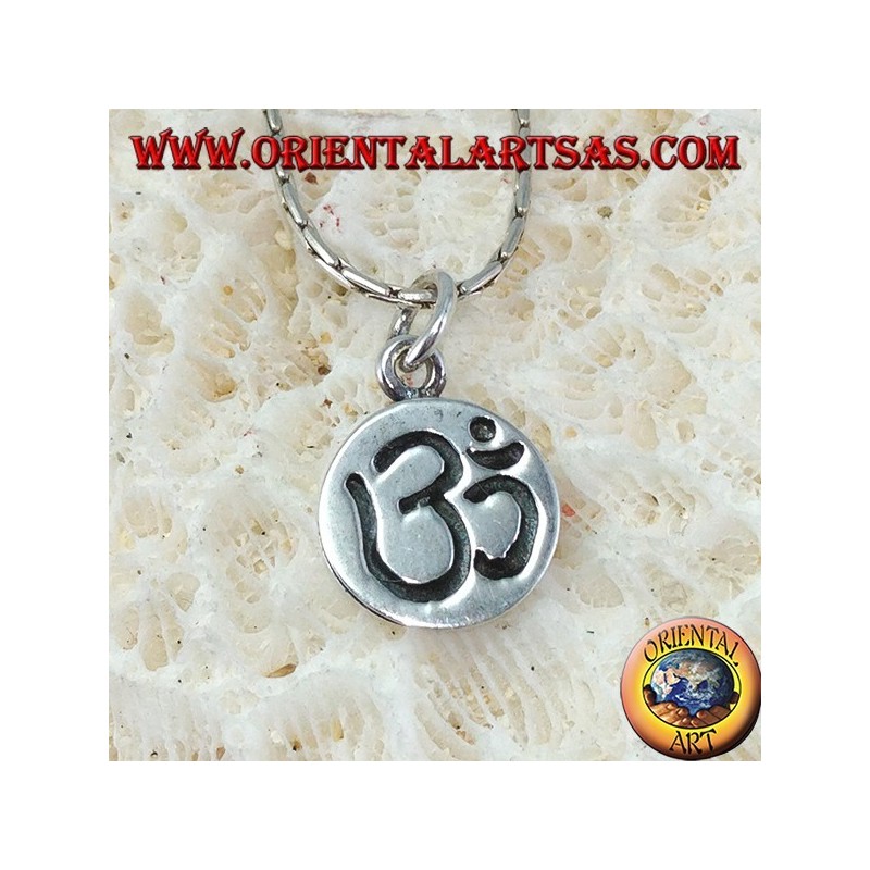 Sterling Silber Sac Syllable Anhänger auf Medaille eingraviert