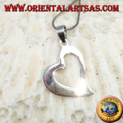 Colgante perforado corazón de plata