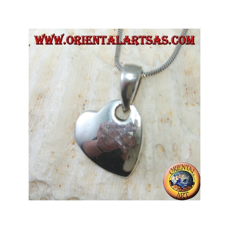 Pendentif en argent en forme de coeur