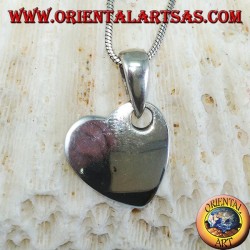 Silver pendant in the shape of a heart