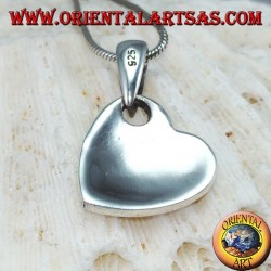 Silver pendant in the shape of a heart