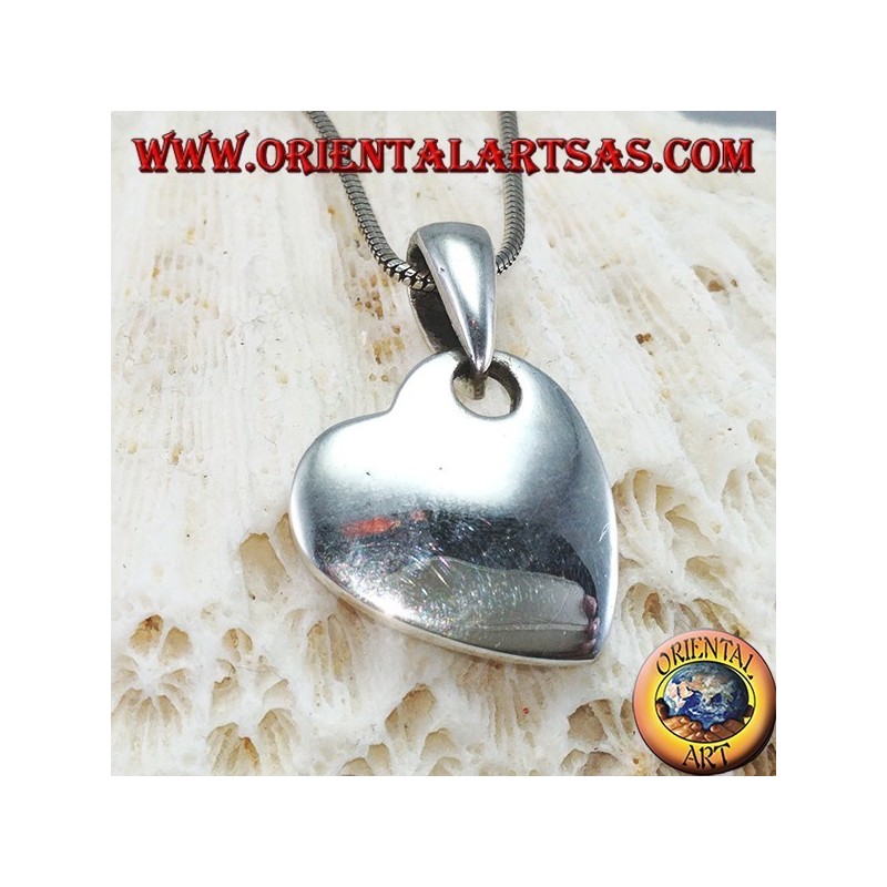 Colgante de plata en forma de corazón