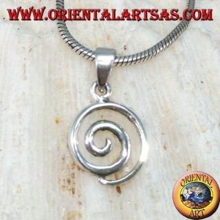 Colgante de plata en forma de espiral pequeña