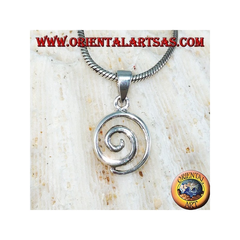 Ciondolo in argento  a forma spirale piccola