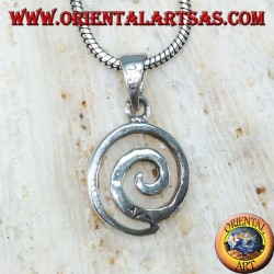 Colgante de plata en forma de espiral pequeña