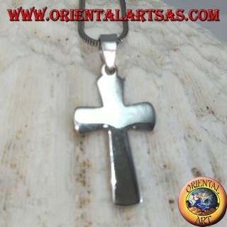 Pendentif en argent Croix simple (large)