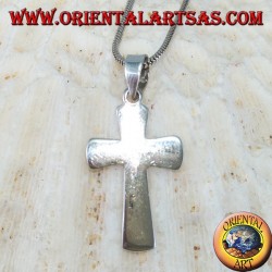 Silberanhänger Einfaches Kreuz (breit)