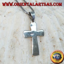 Silberanhänger Einfaches Kreuz (breit)