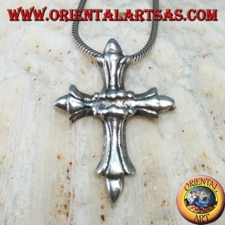 Pendentif en argent avec croix byzantine