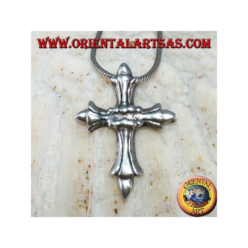 Pendentif en argent avec croix byzantine