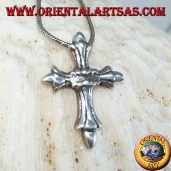 Pendentif en argent avec croix byzantine