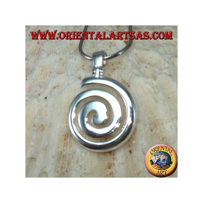 Pendentif en argent La spirale horaire