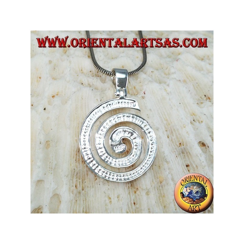 Pendentif en argent La spirale horaire