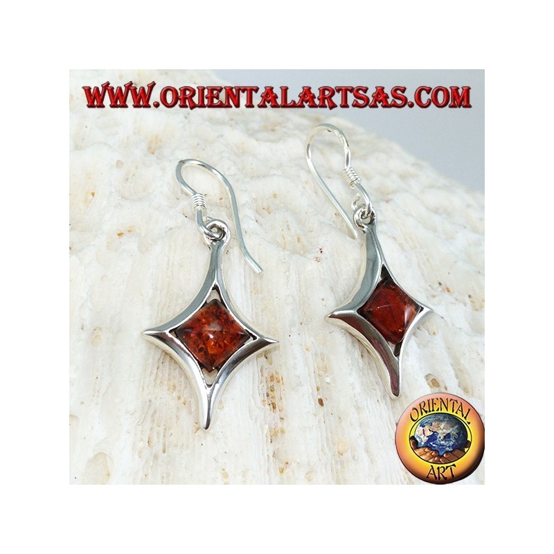 Hermosos aretes de plata con ámbar