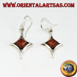 Hermosos aretes de plata con ámbar