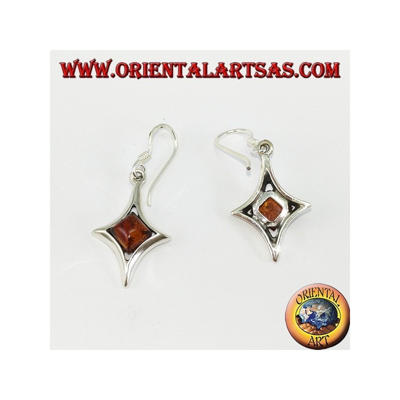 Hermosos aretes de plata con ámbar
