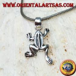 Silver pendant the little frog (the frog)