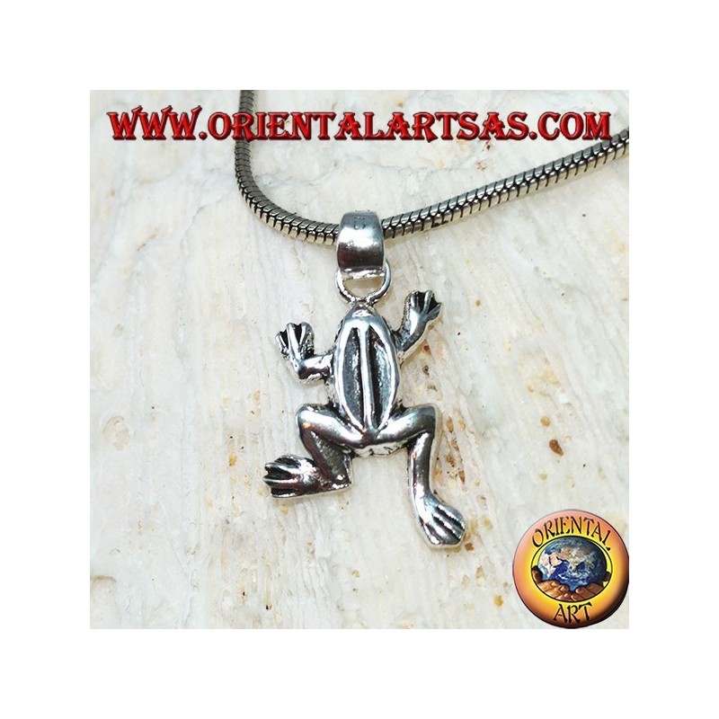 Colgante de plata la pequeña rana (la rana)
