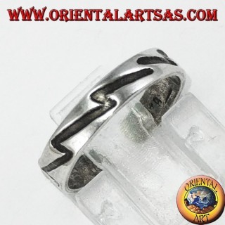 Anillo de plata de pies o falange con grabado