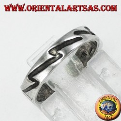 Anillo de plata de pies o falange con grabado