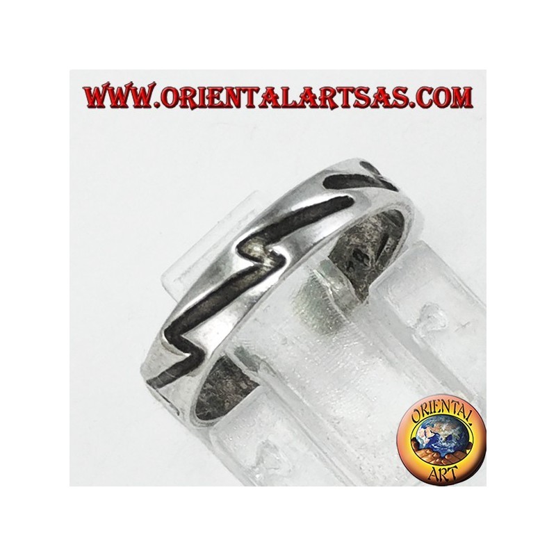 Bague en argent des pieds ou de la phalange avec gravure