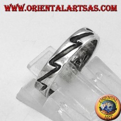 Bague en argent des pieds ou de la phalange avec gravure