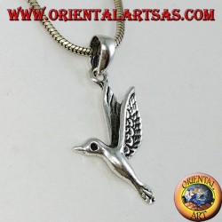 Pendentif en argent le colibri